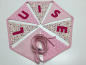 Preview: Wimpelkette im rosa Mix - personalisierbar