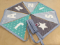 Preview: Wimpelkette mit Name aus Stoff personalisierbar