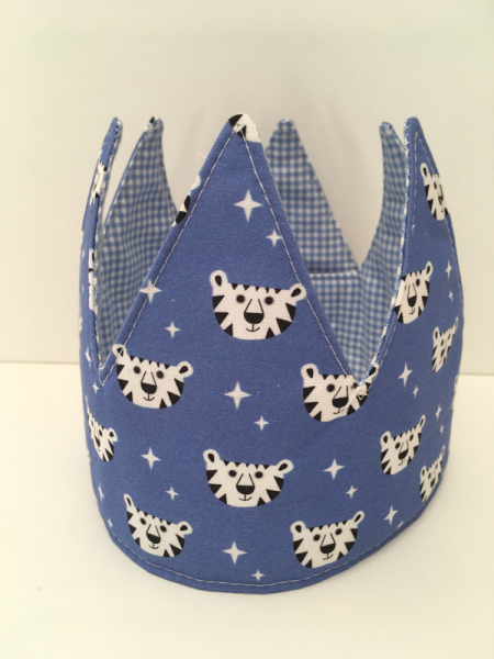 Geburtstagskrone Tiger blau