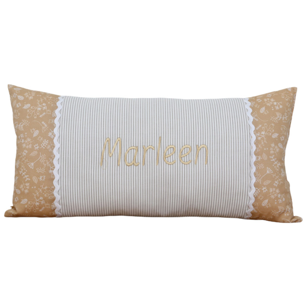 Namenskissen Modell Marleen 25 x 50 cm - personalisierbar