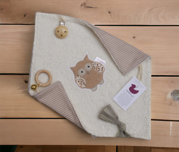 Schmusetuch mit Wunschmotiv in beige