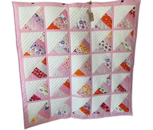Krabbeldecke rosa natur Unikat