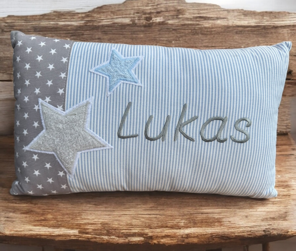 Namenskissen Modell Lukas 25 x 40 cm - personalisierbar