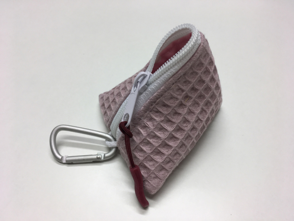 Schnullertäschchen aus Waffelpique altrosa